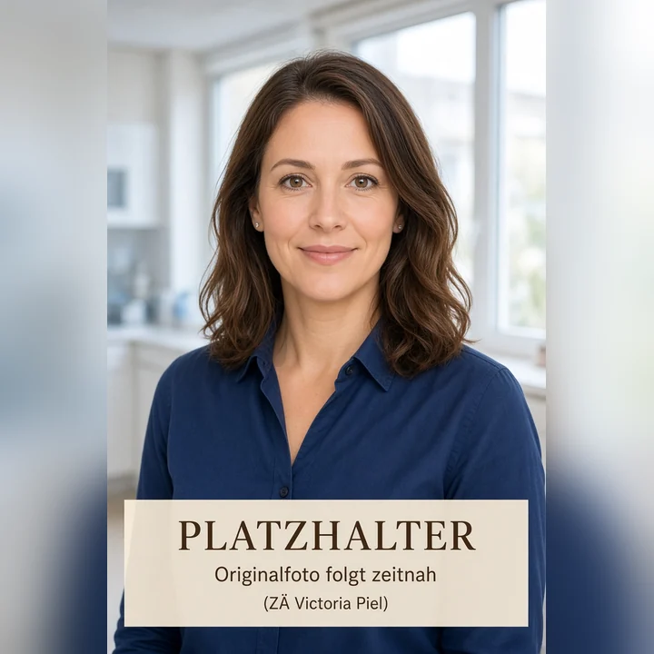 Platzhalterportrait, Originalfoto folgt zeitnah – ZÄ Victoria Piel, Zahnärztin